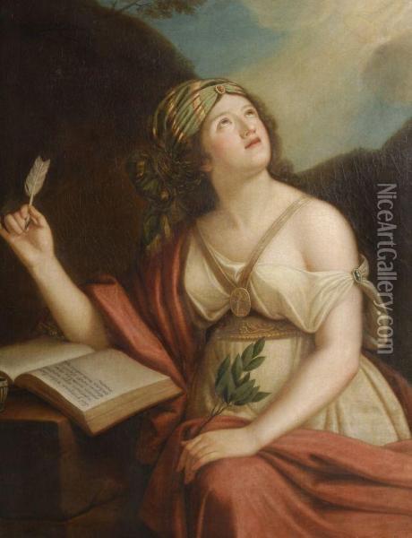 Portrait Of A Lady In Eastern Dress Oil Painting - Gaetano De Simone
