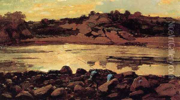 Lobster Cove, Manchester, Massachusetts Oil Painting - Winslow Homer