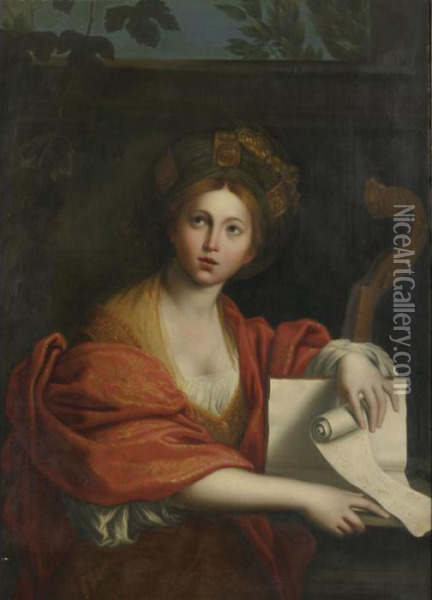Sybill Oil Painting - Domenico Zampieri (Domenichino)