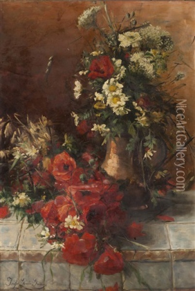 Flowers Oil Painting - Josefa Greno