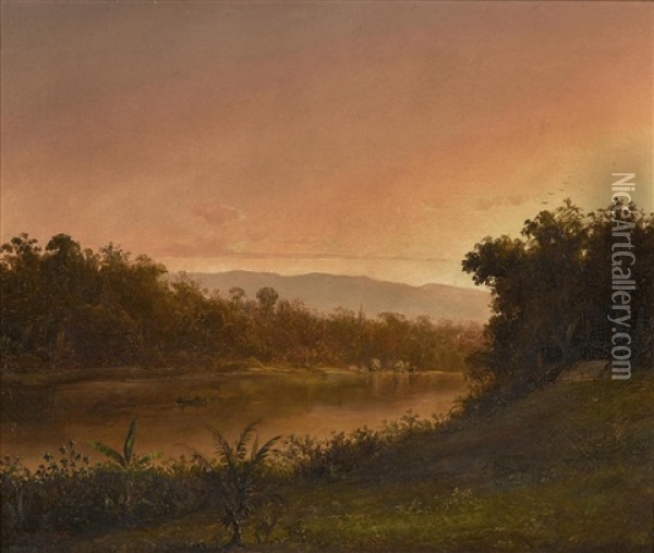 Golden River Oil Painting - Norton Bush