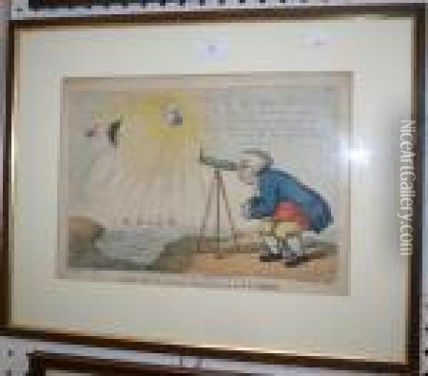 John Bull Making Observations On The Comet Oil Painting - George Moutard Woodward