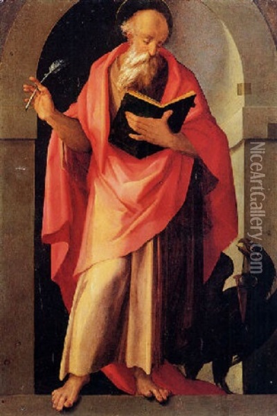 San Giovanni Evangelista Oil Painting - Daniele (da Volterra) Ricciarelli