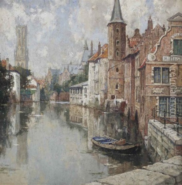 A View Of Bruges Oil Painting - Hendrick Cassiers