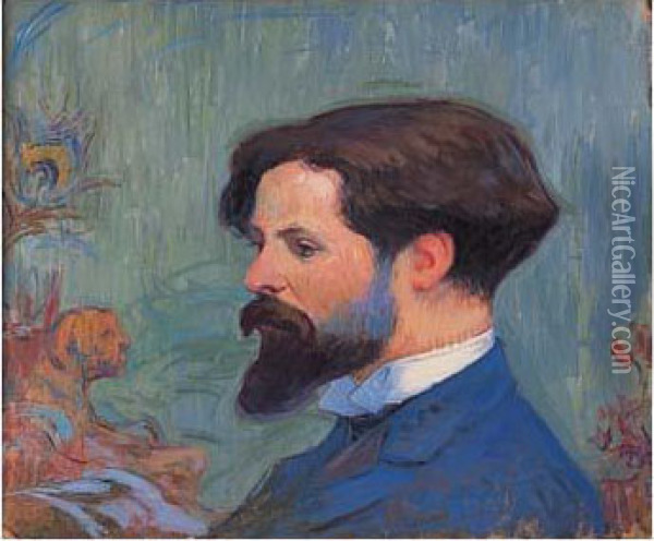 Portrait D'homme, Circa 1895 Oil Painting - Claude Emile Schuffenecker