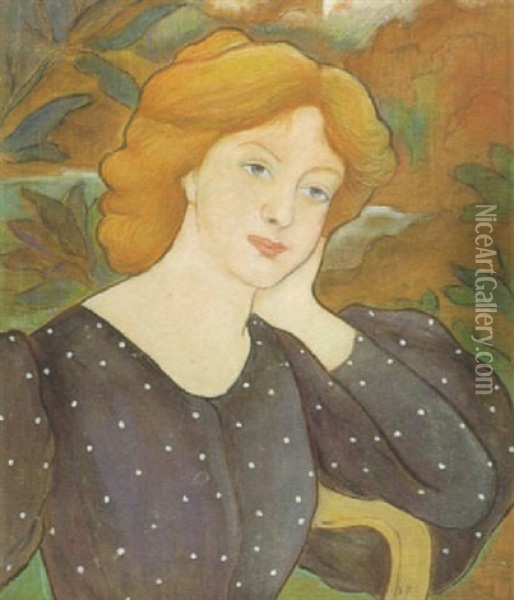 Retrato De Dama Oil Painting - Georges de Feure