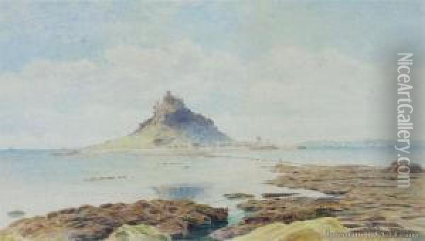 St Michael's Mount, Cornwall Oil Painting - James Crowe Richmond