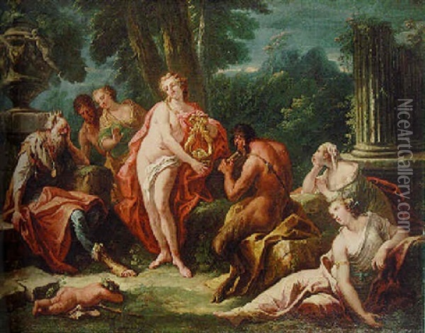 Apollo And Marsyas Oil Painting - Gaspare Diziani