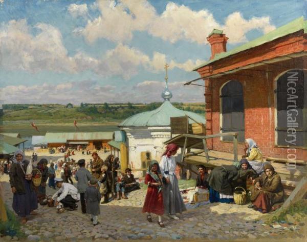 View Of Plios Oil Painting - Alexandr Vladimirovich Makovsky