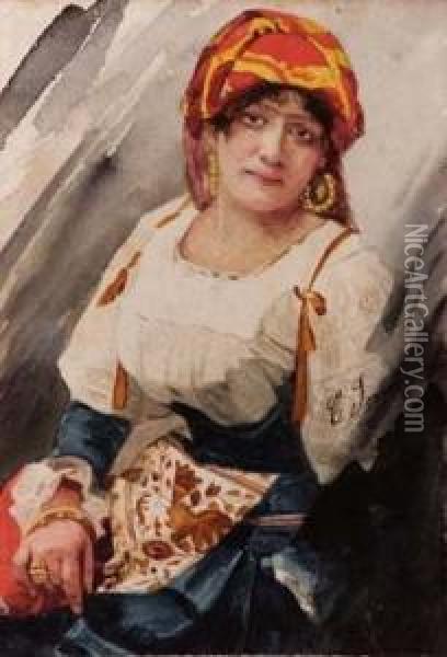 Donna In Costume Oil Painting - Luigi Sorio