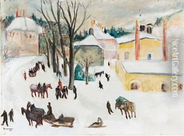 Winterlandschaft Oil Painting - Rudolf Grossmann