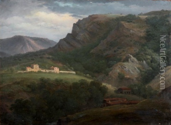 La Vallee De Thiers Oil Painting - Jean Baptiste Gabriel Langlace