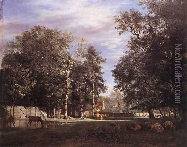 The Farm 1666 Oil Painting - Adriaen Van De Velde