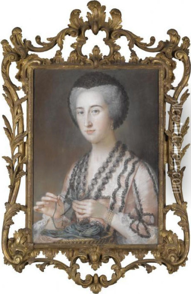 Portrait Of Susanna Hoare, 
Viscountess Dungarvan, Later Countess Of Ailesbury (1732-1783) Oil Painting - Hoare, William, of Bath
