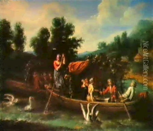 Jahreszeitenbild Mit Einer Allegorie Auf Den Monat Juli Oil Painting - Jasper Broers