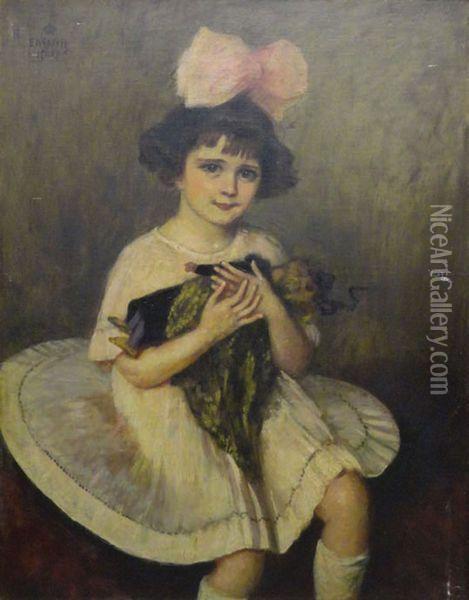 Jeune Fille A La Poupee Oil Painting - Princesse Marie Eristoff-Kasak