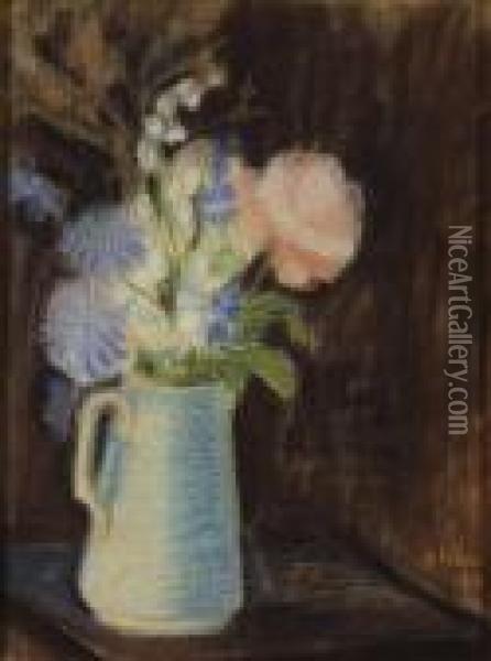 Bouquet De Fleurs Dans Un Broc Oil Painting - Suzanne Valadon