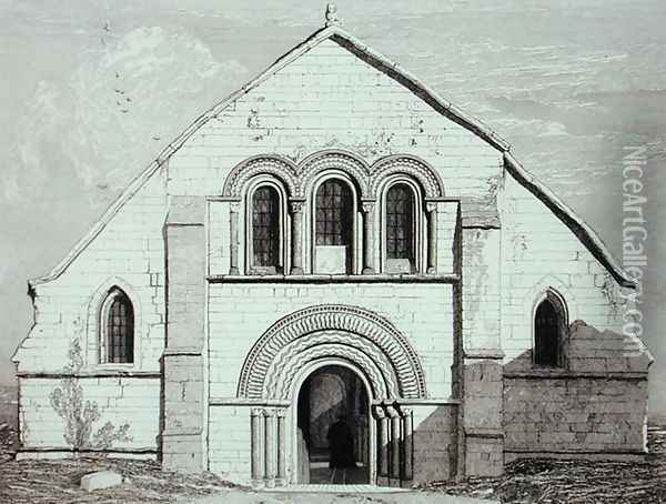 Church of L'Ery, near Pont de L'Arche, published 1820 Oil Painting - John Sell Cotman