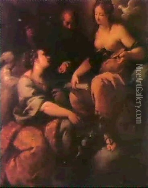Allegorie De La Vie Oil Painting - Giuseppe Nuvolone