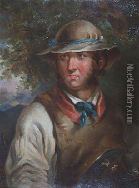 Portrait Of A Victorian Gentleman Oil Painting - M Baylis