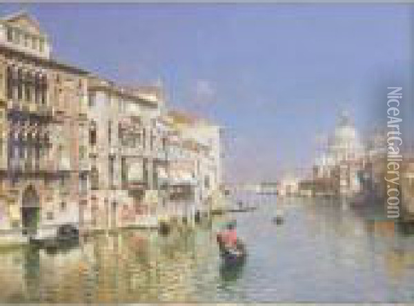 The Grand Canal, Venice Oil Painting - Rubens Santoro