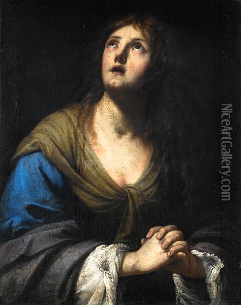 The Penitent Magdalen Oil Painting - Felice Ficherelli Il Riposo