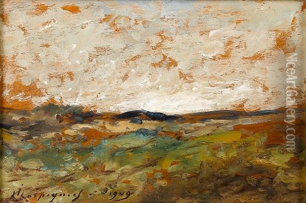 Landscape Study Oil Painting - Henri-Joseph Harpignies