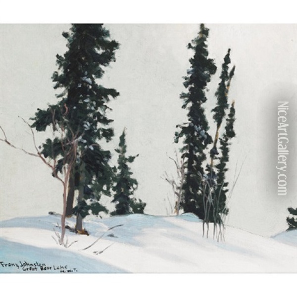 Frost Haze, Great Bear Lake, March Oil Painting - Francis Hans Johnston
