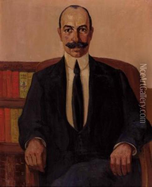 Portrat Von Dr. Rudolf Ludi Oil Painting - Arthur Nikodem