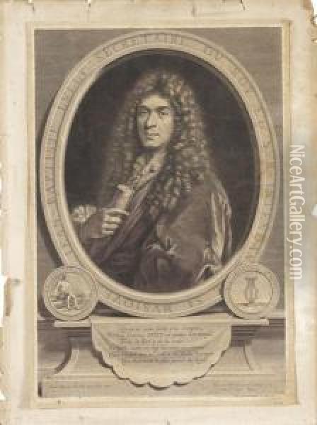 Ritratto Di Jean Baptiste Lully Oil Painting - Jean Louis Roullet