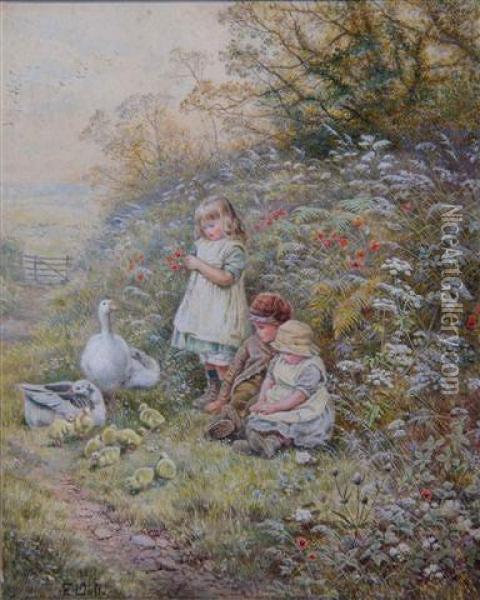 British) Oil Painting - Etheline Eva Dell