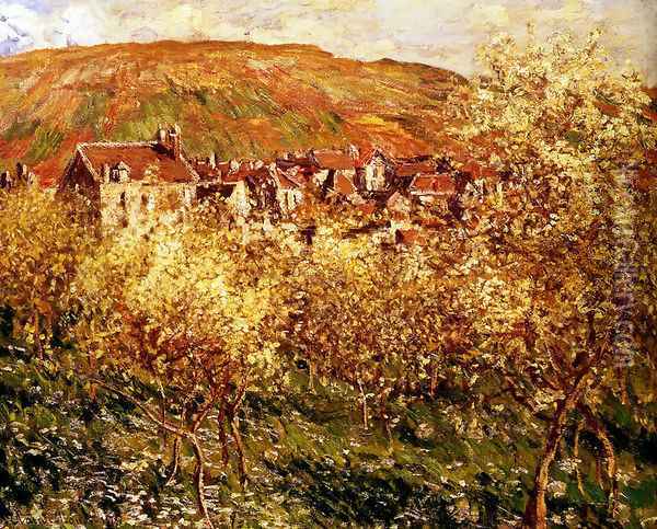 Apple Trees In Blossom Oil Painting - Claude Oscar Monet