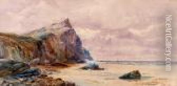 A Beach Scene Oil Painting - Henry Ryland