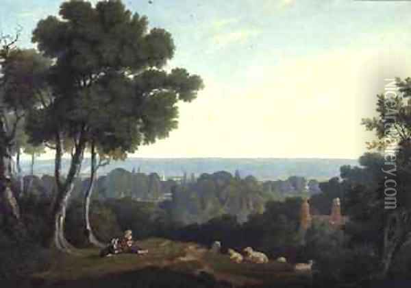 Scene in the Vale of Marlow Oil Painting - William Alfred Delamotte