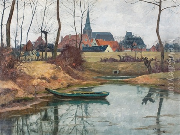 Spring Near Rheindorf Oil Painting - Alfred Rasenberger