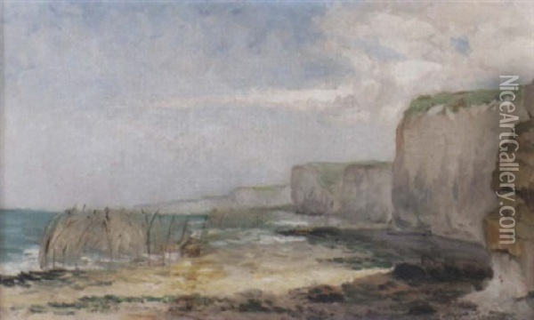 Franskt Kustlandskap Oil Painting - Carl Skanberg
