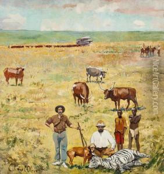 Safari Oil Painting - Fernand Allard L'Olivier