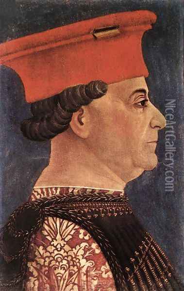 Portrait of Francesco Sforza c. 1460 Oil Painting - Leon-Auguste-Adolphe Belly