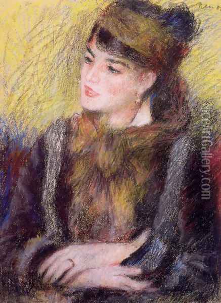 Study Of A Woman Oil Painting - Pierre Auguste Renoir