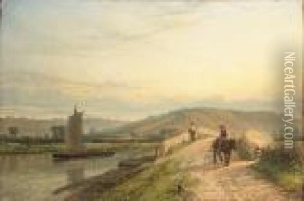 Colwich Hills Oil Painting - Henry Thomas Dawson