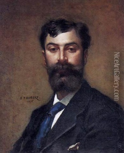 Autoportrait Oil Painting - Emile-Louis Foubert