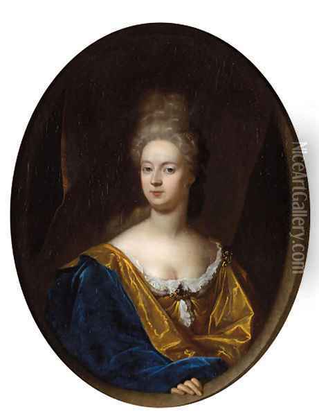 Portrait of a noblewoman Oil Painting - Adriaen Van Der Werff