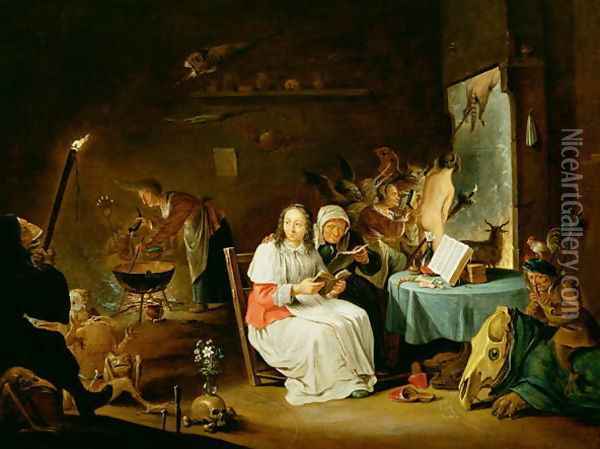 Witches Preparing for the Sabbat Oil Painting - David The Younger Teniers