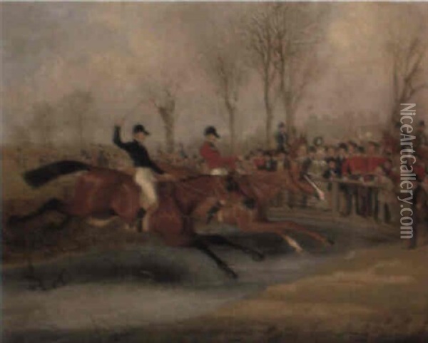 The Windsor Steeplechase, 1844 Oil Painting - James Pollard