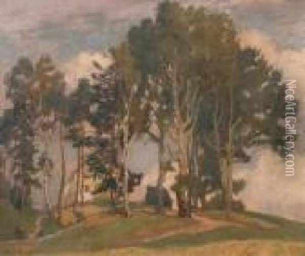 Landscape With House In A Grove Oil Painting - Richard Kaiser