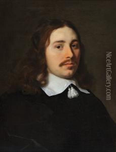 Portrait Of Agentleman, Bust-length Oil Painting - Bartholomeus Van Der Helst