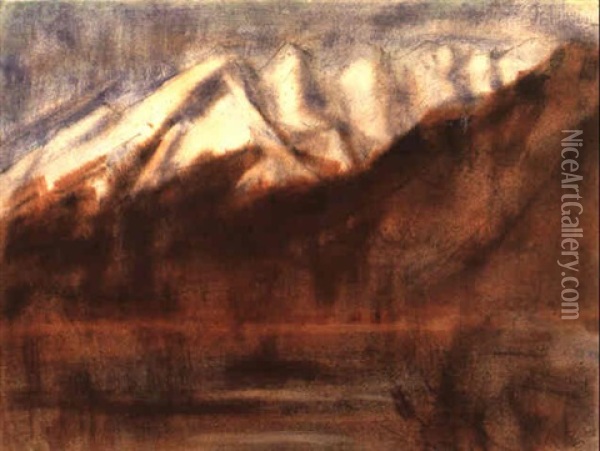 Monte Tamaro Mit Lago Maggiore Oil Painting - Christian Rohlfs