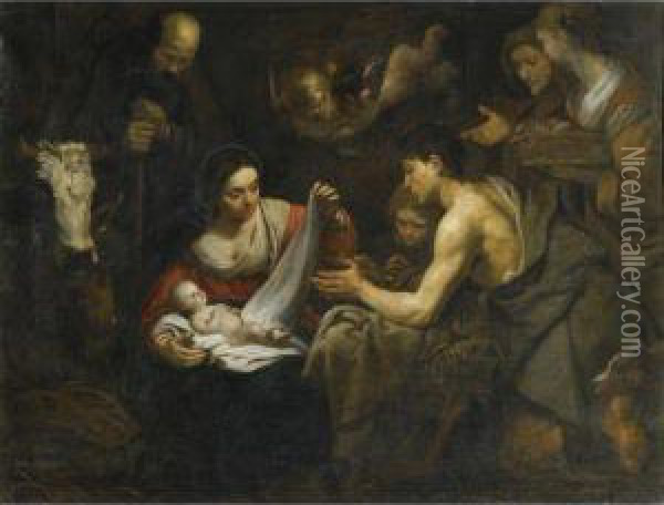 Adoration Of The Shepherds Oil Painting - Jacob Ii Van Oost