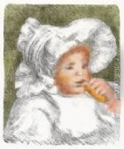 L'enfant Au Biscuit (jean Renoir) Oil Painting - Pierre Auguste Renoir