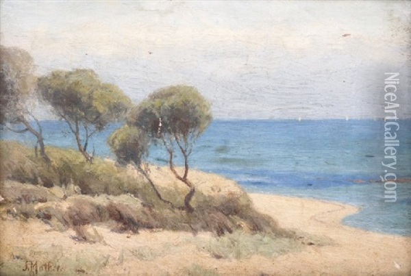 Coastal Scene Oil Painting - John Mather